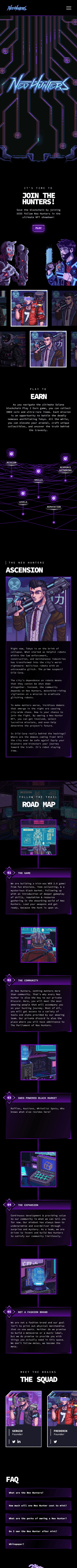 Neo Hunters mobile preview